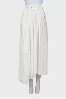 Wrap pleated skirt