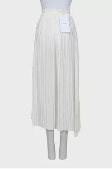 Wrap pleated skirt