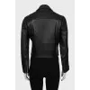 Leather jacket decorated with fringe