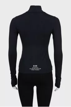Tight turtleneck with printed collar