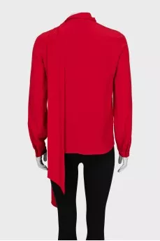 Red blouse with ruffles