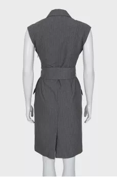 Pinstripe dress with buttons