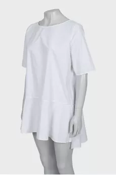 White T-shirt with frill