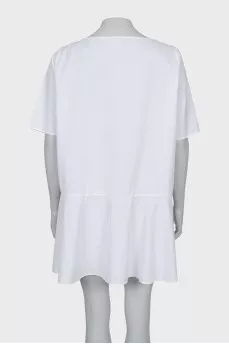 White T-shirt with frill