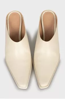 Pointed Toe Slanted Heel Mules