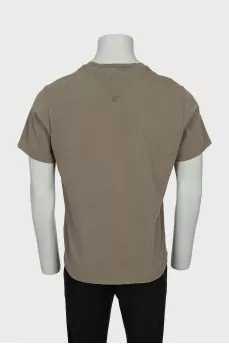Men's green t-shirt with brand logo
