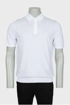 Men's T-shirt with buttons and embroidery
