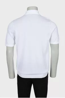 Men's T-shirt with buttons and embroidery