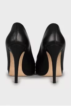 Black shoes with silver decor