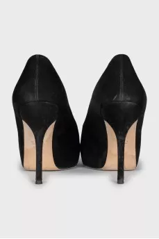 Suede open toe shoes