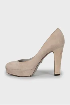Grey suede shoes
