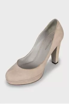 Grey suede shoes