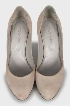 Grey suede shoes