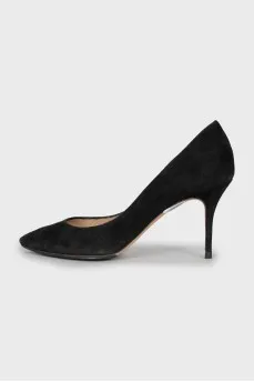 Suede stiletto pumps