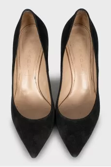 Suede stiletto pumps