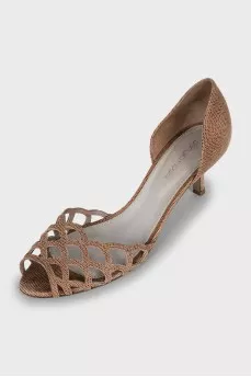 Leather slip-on sandals