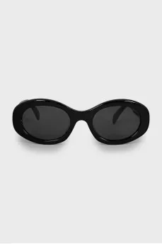 Oval sunglasses with black frame