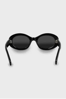 Oval sunglasses with black frame