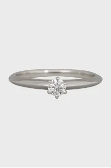 Platinum ring with diamond