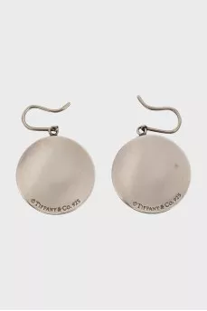 Silver earrings with engraving