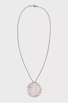 Silver pendant with engraving