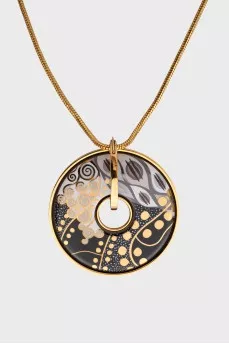Set of pendant and bracelet with enamel