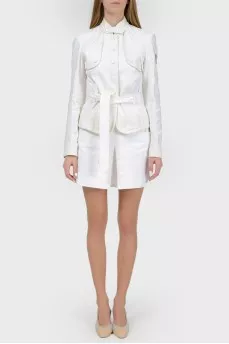 Jeans suit with embroidery