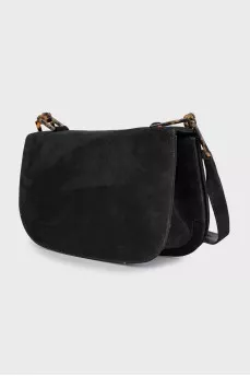 Black suede bag