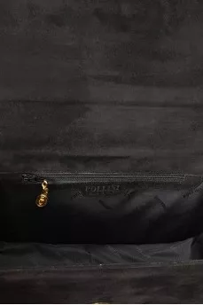 Black suede bag