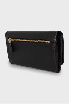 Leather wallet with logo