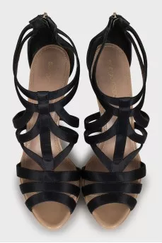 Platform sandals with stiletto heels