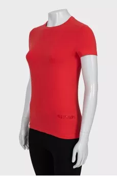 Red T-shirt with pocket