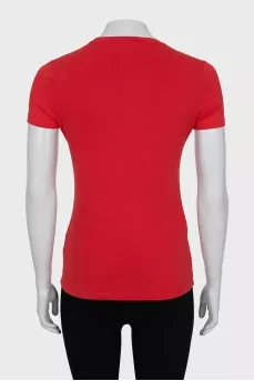 Red T-shirt with pocket