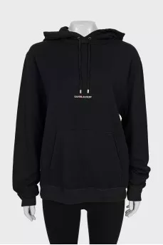 Hoodie with branded inscription