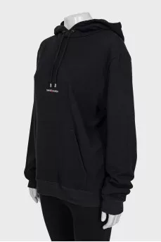 Hoodie with branded inscription
