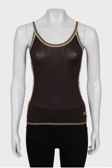 T-shirt with perforations on the sides