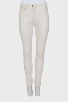 White skinny fit jeans