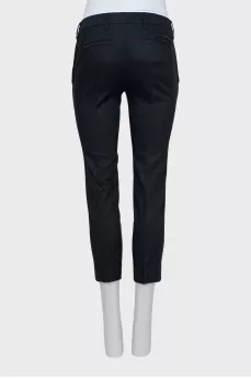Cropped black trousers