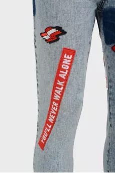 Jeans with patches