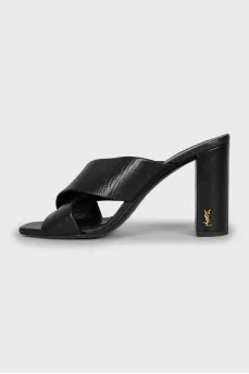 Loulou leather mules