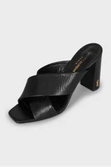Loulou leather mules