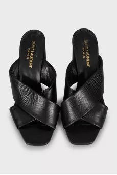 Loulou leather mules
