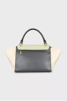Leather bag with flap