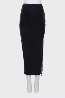 Fitted draped skirt