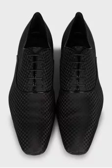 Men's textile shoes in a checkered print