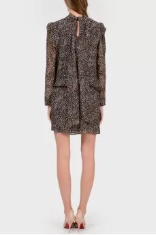 Silk dress in a leopard print