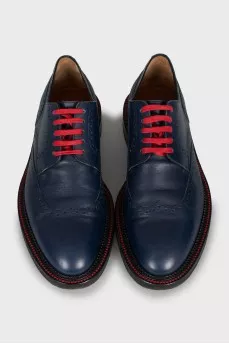 Men's shoes with perforated leather