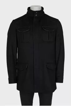 Men's Jacket with Hidden Hood