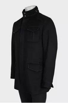 Men's Jacket with Hidden Hood