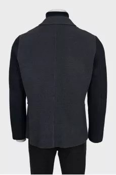 Men's jacket with zipper and buttons